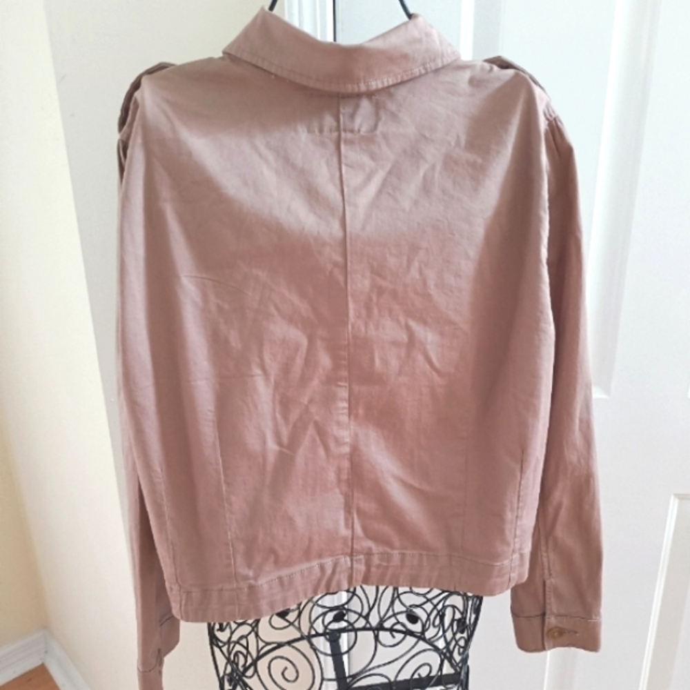 Torrid Cotton Cropped Jacket Chest Pockets size 18-20 - Picture 10 of 17